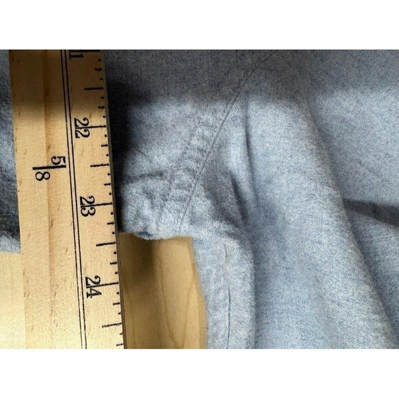 Abercrombie Men's Size XXL Light Blue Flannel Button Down Shirt - Picture 4 of 6